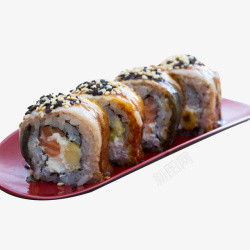 黑芝麻鳗鱼寿司餐饮食品素材