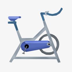 健身器材手绘插画自行车素材