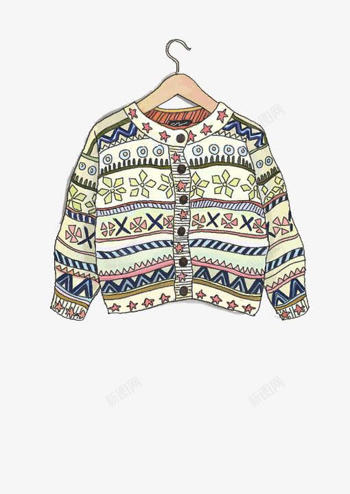 民族风花纹上衣png免抠素材_88icon https://88icon.com 手绘 插画 秋装 衣架