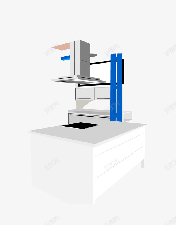 厨房设备矢量图eps免抠素材_88icon https://88icon.com 柜子 洁白 科技 设备 矢量图