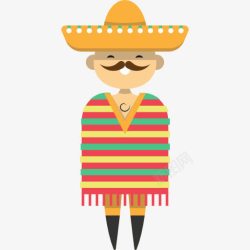 墨西哥文化墨西哥男人图标高清图片