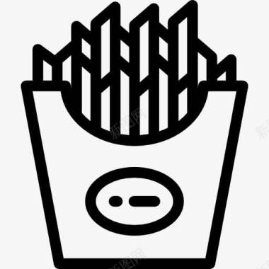 汉堡快餐炸薯条图标图标