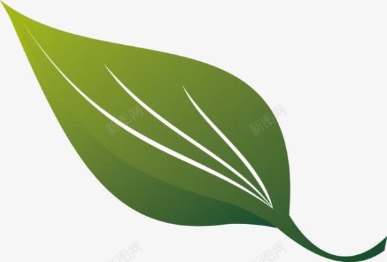 绿色植物大树叶创意图标图标