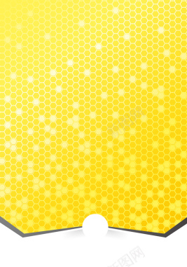 黄色扁平化蜂巢背景矢量图背景