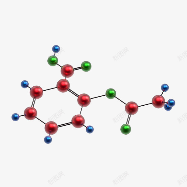 分子结构png免抠素材_88icon https://88icon.com 分子 化学 卡通 手绘 简笔 红色的 结构图