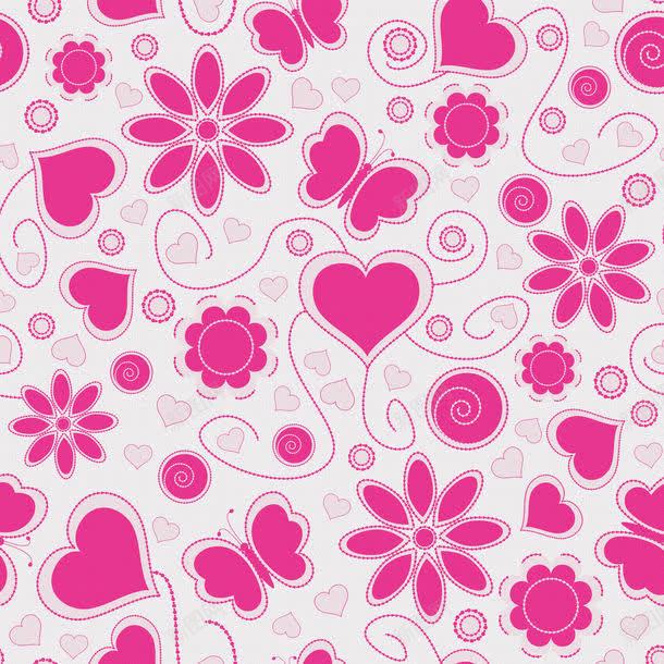 粉色花朵与心形jpg设计背景_88icon https://88icon.com 卡通图案 图片素材 底纹背景 心形 粉色花朵 粉色花朵与心形图片 粉色花朵与心形图片素材下载 背景花边