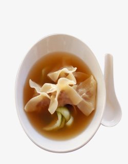 清汤馄饨小吃素材