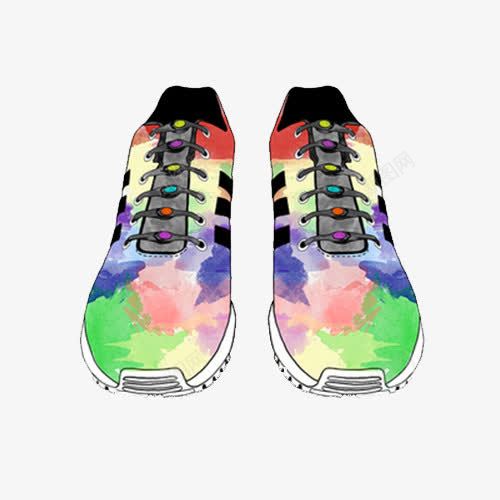 手绘运动鞋png免抠素材_88icon https://88icon.com 彩色运动鞋 涂鸦鞋 跑鞋 运动鞋 鞋子