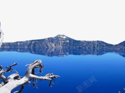 火山口湖风景图素材