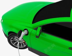 绿色充电桩新能源汽车高清图片