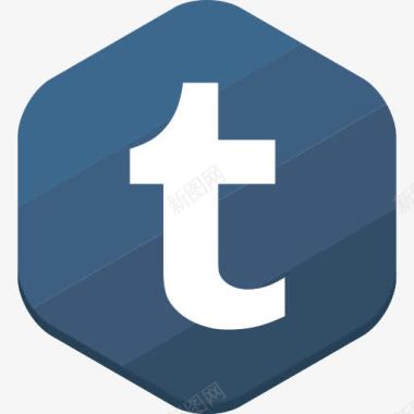 六角星社会网络Tumblr社交网络六角形图标图标