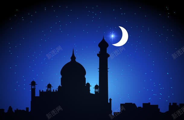 夜景古堡png免抠素材_88icon https://88icon.com 伊斯兰 伊斯兰教 古尔邦节 宗教节日 宰牲节 建筑 文化 蓝色