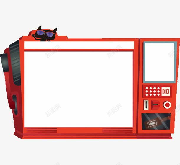 红色摇奖机png免抠素材_88icon https://88icon.com 双十二素材 抽奖机 摇奖机 活动素材 红色