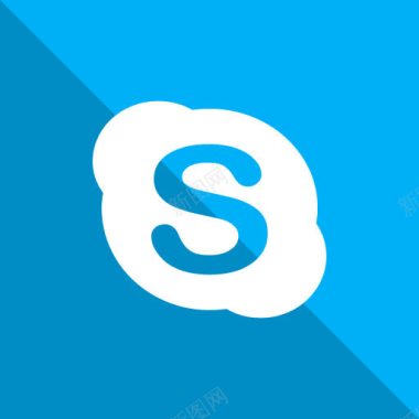 叶skype叶平坦的社交媒体图标图标