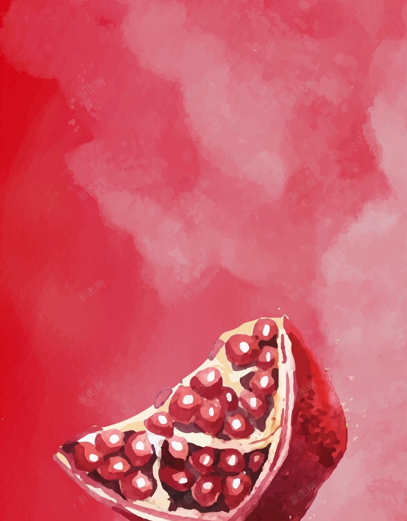简约小清新彩绘石榴水果矢量背景ai设计背景_88icon https://88icon.com 小清新 彩绘 水果 水果店海报 水果海报 海报 石榴 石榴海报 简约 红色海报 矢量图