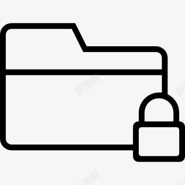 文件中风锁定文件夹的安全接口概述符号中风图标图标