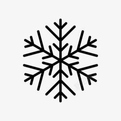 雪花符号六角雪花符号图标高清图片