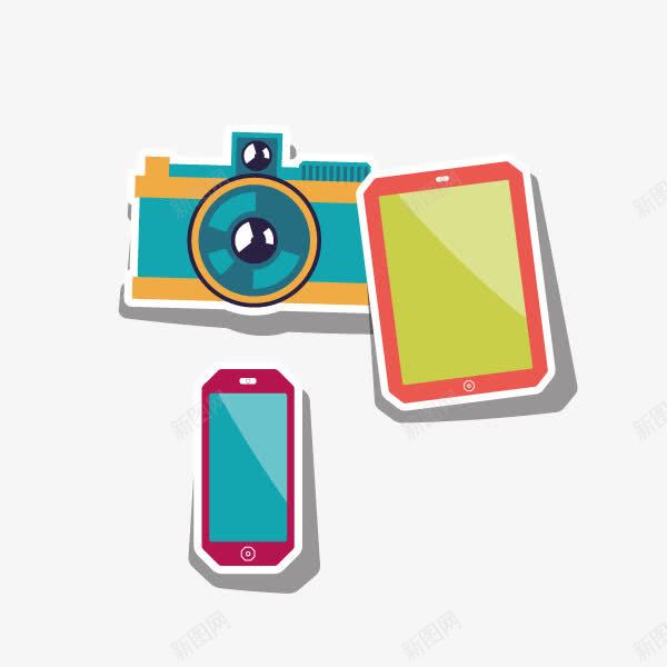 卡通手绘相机手机日常用品png免抠素材_88icon https://88icon.com 卡通手绘 手机 日常用品 相机