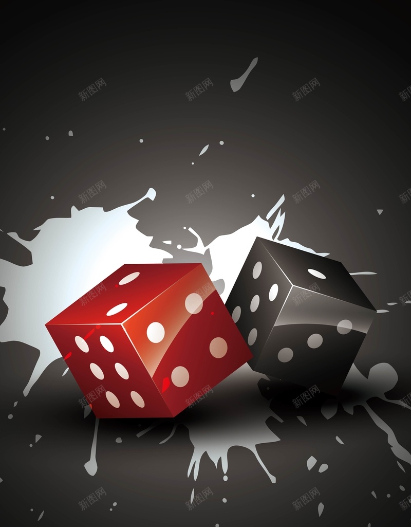 黑红色旋转骰子背景矢量图ai设计背景_88icon https://88icon.com AI 尽兴 水墨 海报 矢量素材 简约 背景 骰子 高清背景设计图 黑色 矢量图