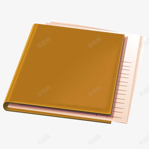 黄色古典书籍笔记本矢量图ai免抠素材_88icon https://88icon.com 书籍 古典 笔记本 黄色 矢量图