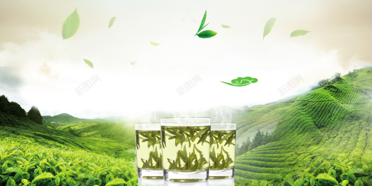 茶山茶叶文化茶叶广告宣传海报背景背景