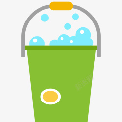 绿色水桶绿色水桶插画矢量图高清图片