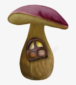 蘑菇小房子素材