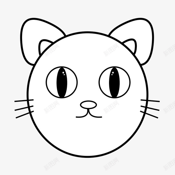 猫头卡通片png免抠素材_88icon https://88icon.com PNG 卡通 猫 猫头 白猫