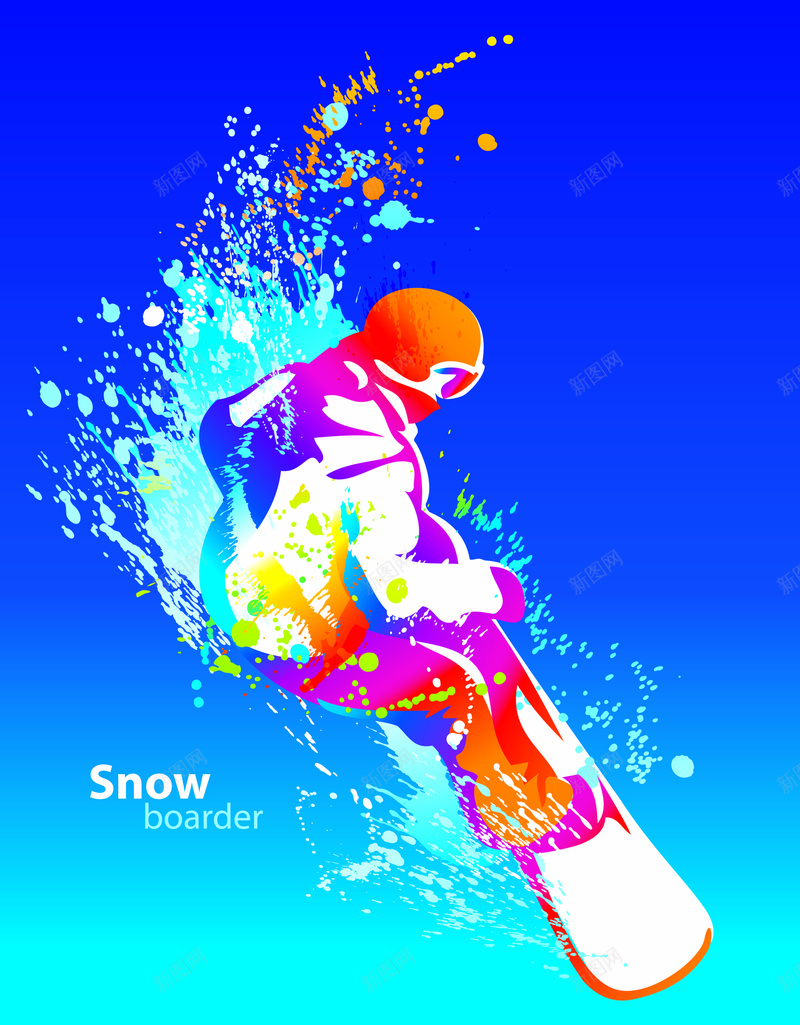 精彩滑雪动感蓝色背景矢量图ai设计背景_88icon https://88icon.com 体育运动海报 冬奥 大气 滑雪 精彩滑雪动感蓝色海报背景 运动会海报 矢量图