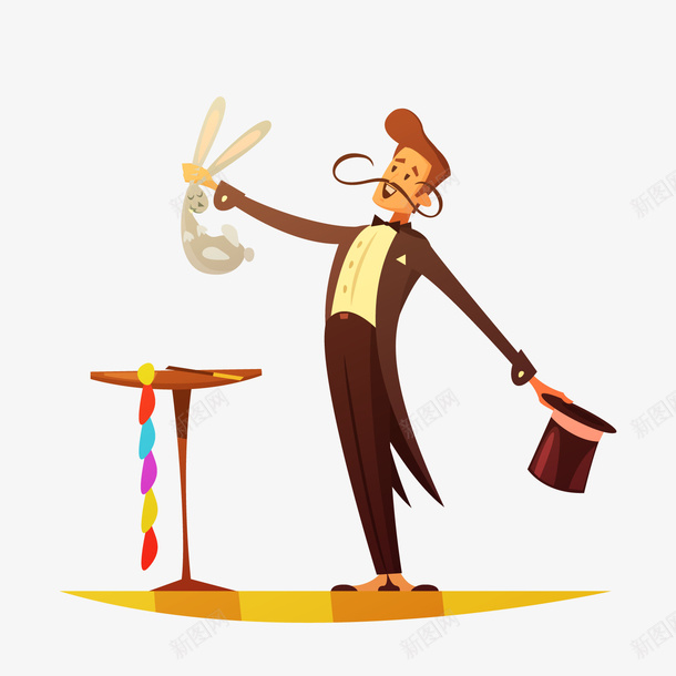 表演中的男魔术师png免抠素材_88icon https://88icon.com 卡通人物 变魔术的男子 男子 背景装饰 表演人物 魔术师