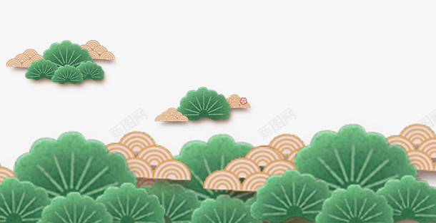 中国风绿色植物bannerpng免抠素材_88icon https://88icon.com banner 中国风 中国风绿色植物banner 树叶 植物 绿色