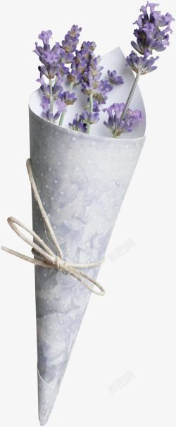 创意紫色花朵花瓶素材
