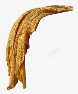 黄色毛线围巾素材
