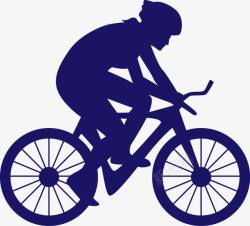 骑自行车剪影素材