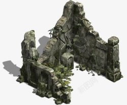 地表山石装饰游戏场景素材