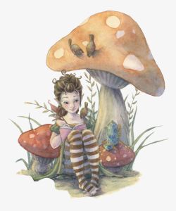 蘑菇女孩素材