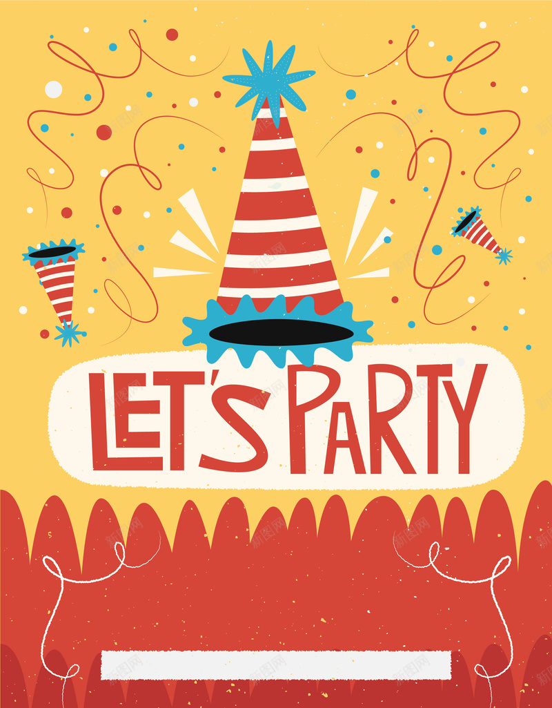 创意手绘聚会活动宣传海报背景矢量图ai设计背景_88icon https://88icon.com 创意 卡通 宣传 开心 手绘 童趣 聚会 矢量图