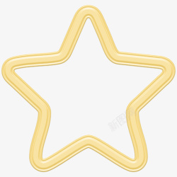 黄色五角星边框素材