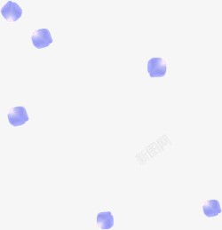 散落的紫色花瓣素材