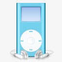 iPod迷你蓝色MP3播放器iPod素材