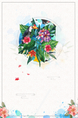 鲜花花卉花店海报背景背景