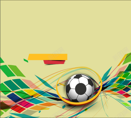 足球炫彩科技海报背景矢量图背景