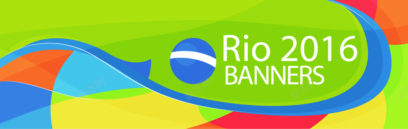 里约奥运会海报矢量图背景