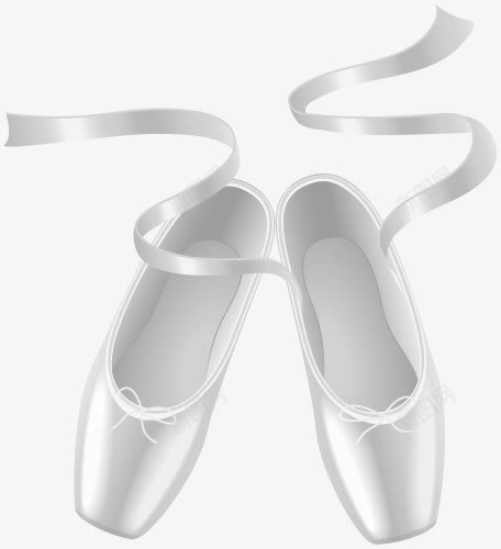 白色舞鞋png免抠素材_88icon https://88icon.com 白色 白鞋 舞鞋 芭蕾 鞋子 飘带
