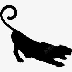 猫科动物王国豹形图标高清图片