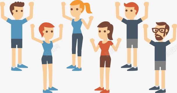 群体健身操锻炼png免抠素材_88icon https://88icon.com 健身 健身操 减肥 减脂 跳操