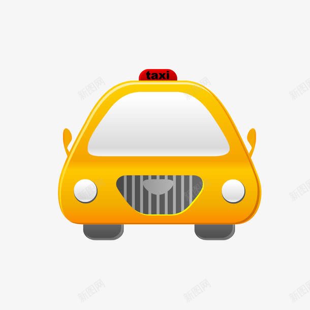 黄色出租车png免抠素材_88icon https://88icon.com 出租车 可爱出租车 货车 面包车 黄色 黄色车
