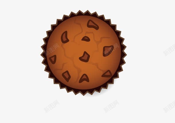卡通巧克力饼干png免抠素材_88icon https://88icon.com 卡通饼干 太阳形状 巧克力 巧克力饼干