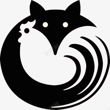 logo释义狐狸公鸡logo图标图标