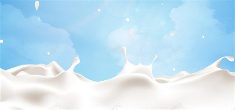 蓝色牛奶背景背景